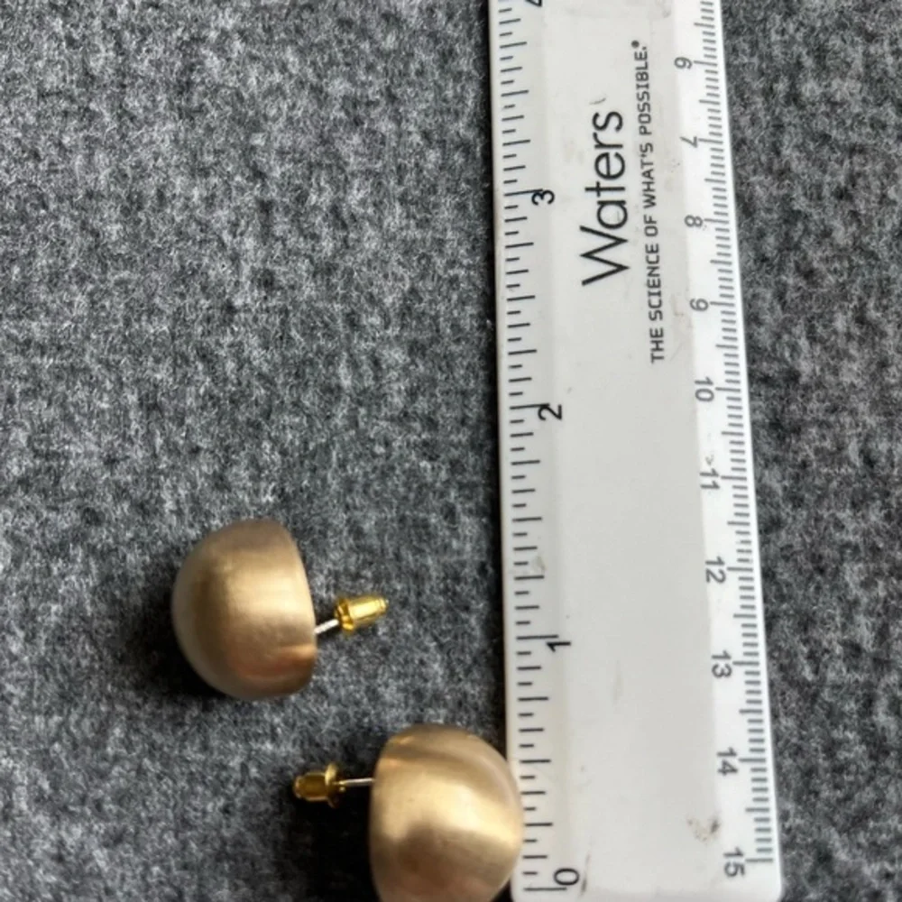Punk Fashion Geometric Half Metal Big Ball Round Stud Earrings for Women…‎